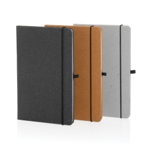 Carnet A5 à couverture rigide en cuir recyclé GRS 11