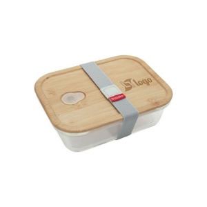 Bento en verre borosilicate 'Iwaki' avec couvercle en bambou 4