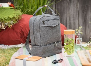Sac à dos isotherme 'Yari', gris chiné RPET 8