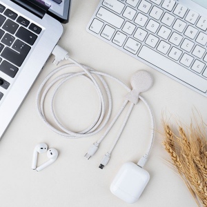 Mr Bio Long - Câble d'1 M avec une double entrée Type C/USB 22
