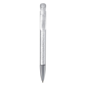 Stylo bille Atlas transparent et pointe métal 9