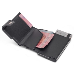 Portefeuille avec porte-cartes bleue RFID 7
