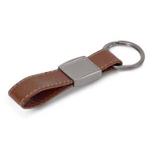 Porte-clés en cuir artificiel et métal 3