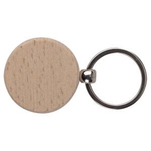 Porte-clé rond en bois Ø40mm 3