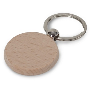 Porte-clé rond en bois Ø40mm 2