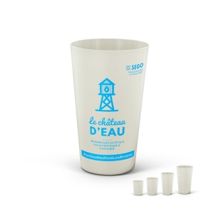 Gobelet rutilisable en biocomposite de 30 cl  marquer avec votre logo