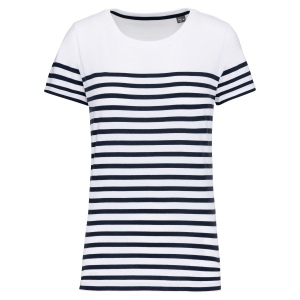 T-shirt marin col rond Bio femme 3
