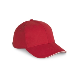 Casquette en coton biologique à sandwich contrasté - 6 panneaux 18