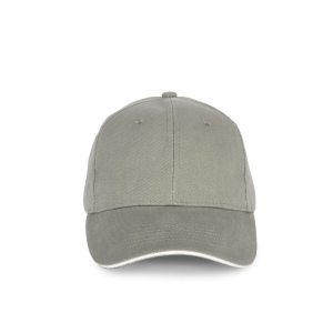 Casquette en coton biologique à sandwich contrasté - 6 panneaux 7