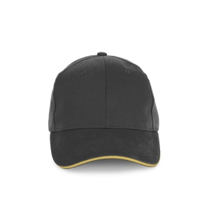 Casquette en coton biologique à sandwich contrasté - 6 panneaux 6