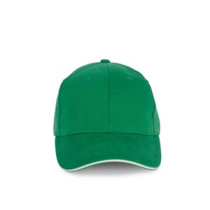 Casquette en coton biologique à sandwich contrasté - 6 panneaux 4
