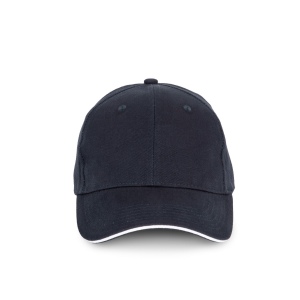 Casquette en coton biologique à sandwich contrasté - 6 panneaux 8