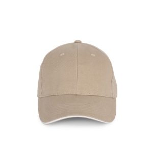 Casquette en coton biologique à sandwich contrasté - 6 panneaux 12