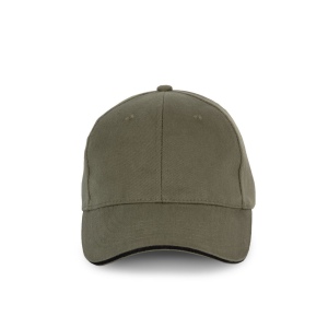 Casquette en coton biologique à sandwich contrasté - 6 panneaux 9