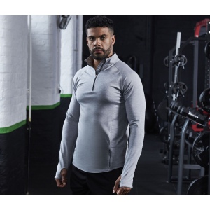 Tee-shirt de sport col zippé