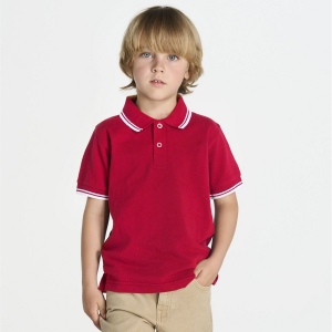 Polo enfant contrasté