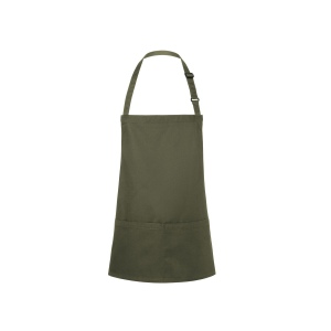 Tablier à bavette court avec boucle et poche 14