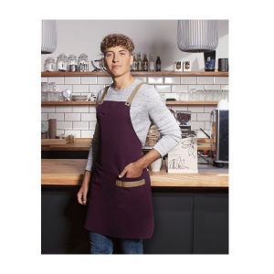 Tablier à bavette Urban-Look avec bretelles croisées et poche