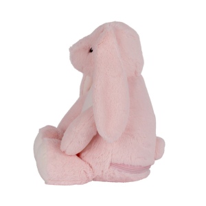 Peluche lapin avec ouverture zippée 6
