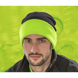Bonnet en polyester recyclé avec rabat contrasté