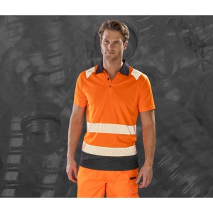 Polo haute visibilité en polyester recyclé