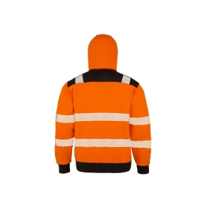 Sweat capuche zippé HV en polyester recyclé 4