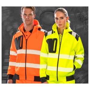 Sweat capuche zippé HV en polyester recyclé