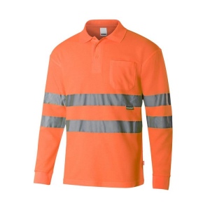 POLO MANCHES LONGUES HAUTE VISIBILITÉ EN COTON/POLYESTER 2