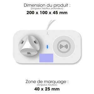 DOKKU - STATION DE CHARGE UNIVERSELLE 4 EN 1 AVEC CHARGEUR SANS FIL 2