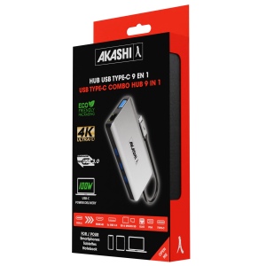 KONPYUTA - HUB 9 EN 1 - USB TYPE-C 4