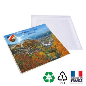 Lingette en microfibre recyclée format 140x140 mm