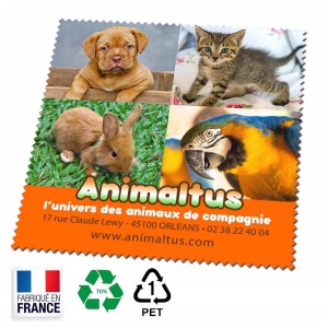 Lingette en microfibre recyclée format 180x180 mm