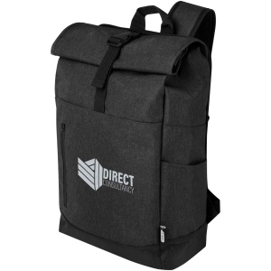 Sac à dos Libra recyclé GRS avec rabat enroulable pour ordinateur portable de 15,6" 12L 10