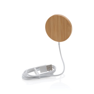 Chargeur magnétique sans fil en bambou 10W 3