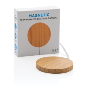 Chargeur magnétique sans fil en bambou 10W 12