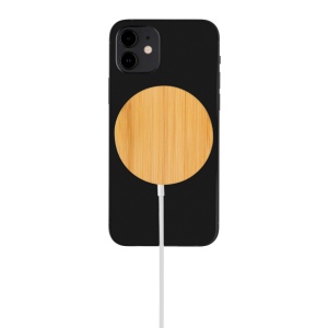 Chargeur magnétique sans fil en bambou 10W 5