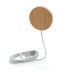 Chargeur magnétique sans fil en bambou 10W 7