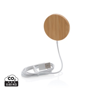 Chargeur magnétique sans fil en bambou 10W 2