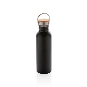 Bouteille en acier inoxydable avec couvercle en bambou 6