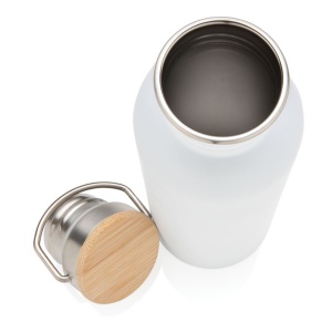 Bouteille en acier inoxydable avec couvercle en bambou 15