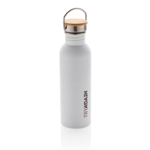 Bouteille en acier inoxydable avec couvercle en bambou 16