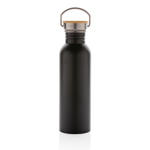 Bouteille en acier inoxydable avec couvercle en bambou 7