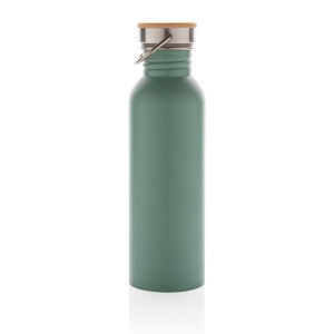 Bouteille en acier inoxydable avec couvercle en bambou 26