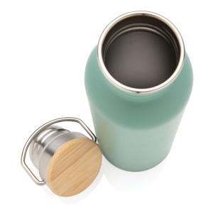 Bouteille en acier inoxydable avec couvercle en bambou 27