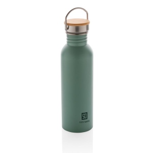 Bouteille en acier inoxydable avec couvercle en bambou 28