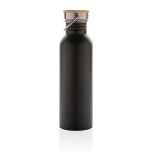 Bouteille en acier inoxydable avec couvercle en bambou 8