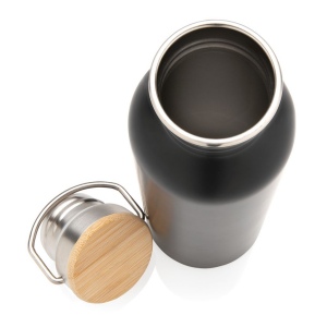 Bouteille en acier inoxydable avec couvercle en bambou 9