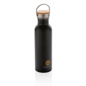 Bouteille en acier inoxydable avec couvercle en bambou 10