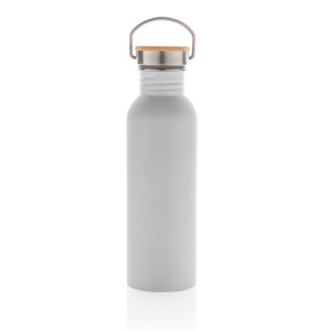 Bouteille en acier inoxydable avec couvercle en bambou 13