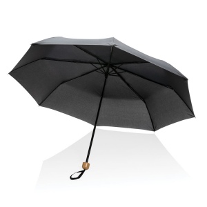 Mini parapluie 20.5" rPET 190T poignée bambou Impact AWARE 8